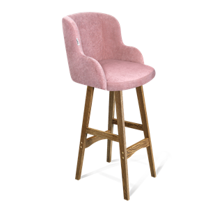 Барный стул SHT-ST39 / SHT-S65 (пыльная роза/дуб брашированный коричневый) в Симферополе