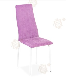 Обеденный стул Волна, каркас металл белый, инфинити фиолетовый в Симферополе