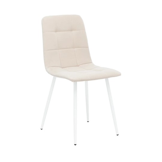Обеденный стул Leset Скай (Металл белый/велюр песок) в Симферополе - изображение 1