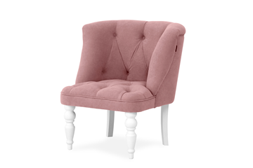 Мягкое кресло Бриджит розовый ножки белые в Симферополе