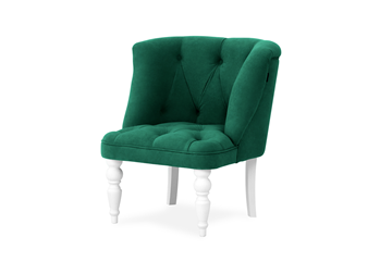 Мягкое кресло Бриджит зеленый ножки белые в Симферополе