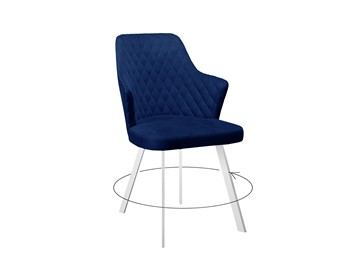 Мягкий стул 245 Поворотный синий/белый в Симферополе