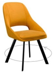 Обеденный стул 247 Поворотный  апельсин/черный в Симферополе