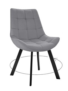 Мягкий стул 263 Поворотный, Микровелюр B22 Grey / опоры черные в Симферополе