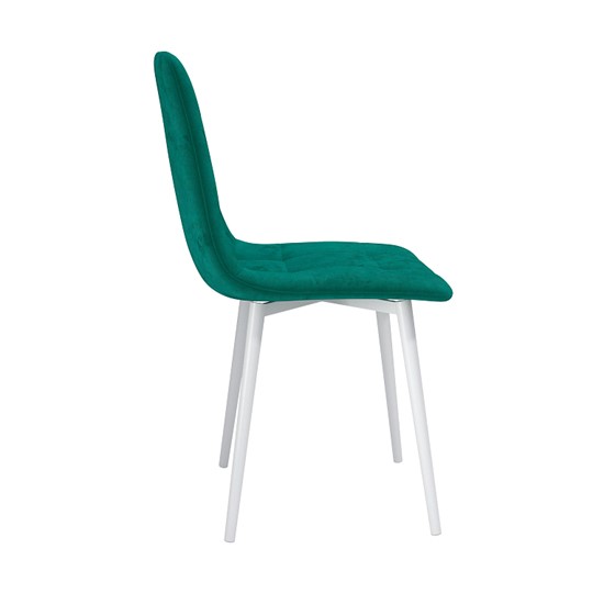 Обеденный стул Белла, велюр тенерифе изумруд/Цвет металл белый в Симферополе - изображение 2