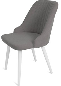 Кухонный стул Даниэлла, ноги белые круглые XXL (R38)/велюр T180 Светло-серый в Симферополе
