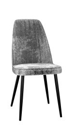 Кухонный стул DikLine 326 микровелюр M13 светло-серый, ножки черные в Симферополе