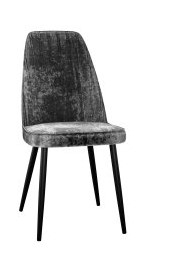 Мягкий стул DikLine 326 микровелюр M14 серый, ножки черные в Симферополе