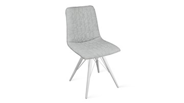 Обеденный стул Хьюго К3 (Белый матовый/Микровелюр Duna Silver) в Симферополе