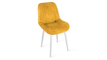 Кухонный стул Марвел Исп. 2 К1С (Белый матовый/Микровелюр Wellmart Yellow) в Симферополе
