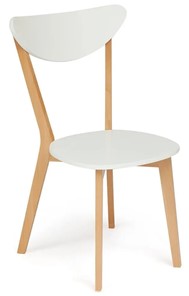 Обеденный стул MAXI (Макси), бук/МДФ 86x48,5x54,5 Белый/Натуральный Бук арт.19584 в Симферополе