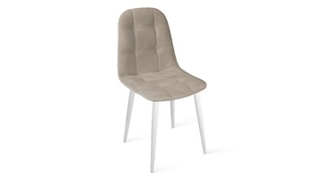 Обеденный стул Райс К1С (Белый матовый/Велюр Confetti Smoke) в Симферополе