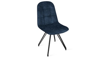 Обеденный стул Райс К4 (Черный муар/Микровелюр Wellmart Blue) в Симферополе