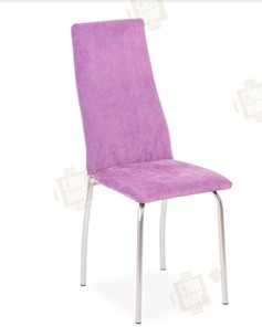 Обеденный стул Волна, каркас металл хром, инфинити фиолетовый в Симферополе