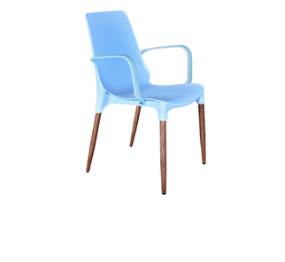 Обеденный стул SHT-ST76/S424-С (голубой/темный орех) в Симферополе