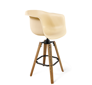 Барный стул SHT-ST31/S93 (бежевый/брашированный коричневый/черный муар) в Симферополе