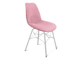 Обеденный стул SHT-ST29-С22 / SHT-S107 (розовый зефир/хром лак) в Симферополе