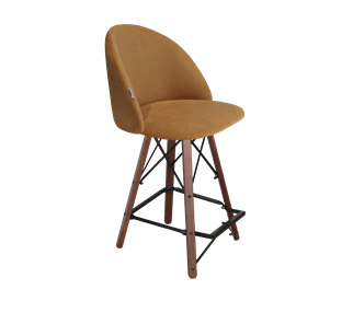Полубарный стул SHT-ST35 / SHT-S80-1 (горчичный/темный орех/черный) в Симферополе