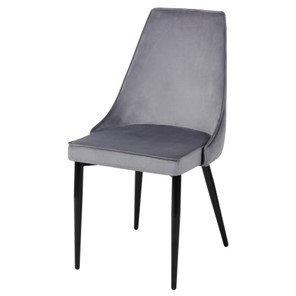 Дизайнерский стул Лорд СРП-071 Эмаль черная Веллюто серый в Симферополе