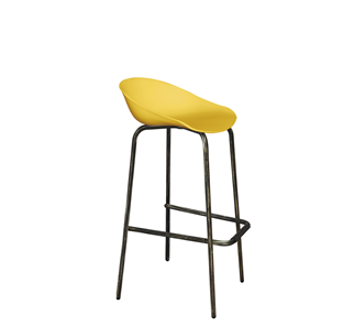 Барный стул SHT-ST19/S29 (желтый/черный муар/золотая патина) в Симферополе