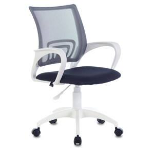Офисное кресло Brabix Fly MG-396W (с подлокотниками, пластик белый, сетка, темно-серое) 532400 в Симферополе