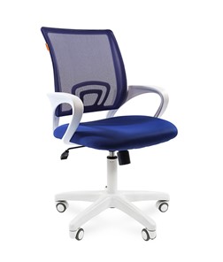 Офисное кресло CHAIRMAN 696 white, ткань, цвет синий в Симферополе