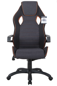 Офисное кресло Brabix Techno Pro GM-003 (ткань, черное/серое, вставки оранжевые) в Симферополе