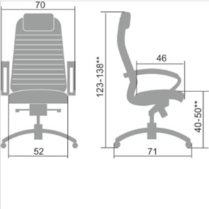 Офисное кресло Samurai K-1.041 бежевый в Симферополе - предосмотр 1