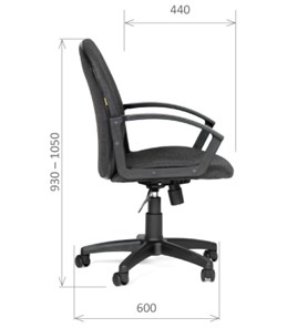 Офисное кресло CHAIRMAN 681 Ткань C-3 черное в Симферополе - предосмотр 2
