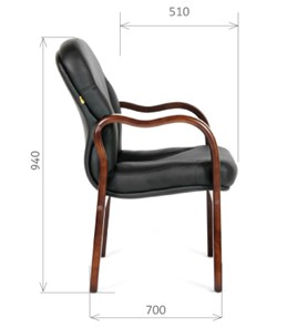 Офисное кресло CHAIRMAN 658 Натуральная кожа черный в Симферополе - предосмотр 2