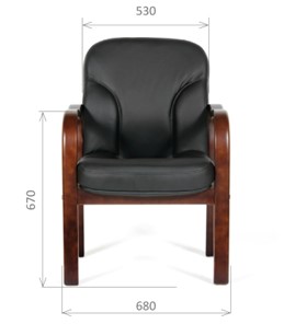 Офисное кресло CHAIRMAN 658 Натуральная кожа черный в Симферополе - предосмотр 1