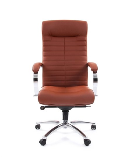 Офисное кресло CHAIRMAN 480 Экокожа Terra 111 (коричневая) в Симферополе - изображение 1