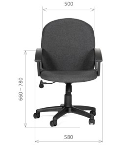 Офисное кресло CHAIRMAN 681 Ткань C-3 черное в Симферополе - предосмотр 1