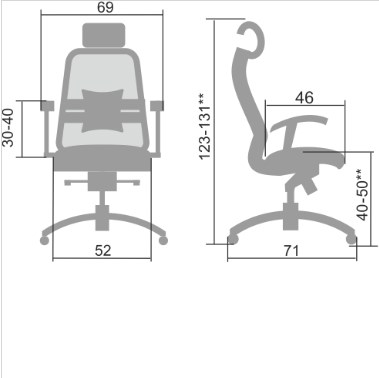 Компьютерное кресло Samurai S-3.04, серый в Симферополе - изображение 4