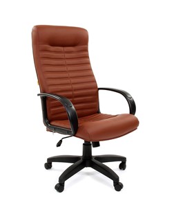 Кресло офисное CHAIRMAN 480 LT, экокожа, цвет коричневый в Симферополе