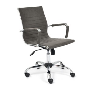 Кресло компьютерное URBAN-LOW флок, серый, арт.14445 в Симферополе
