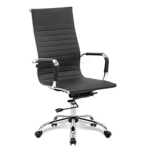 Кресло офисное BRABIX "Energy EX-509", экокожа, хром, черное, 530862 в Симферополе