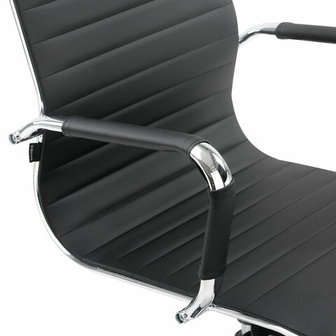 Кресло офисное BRABIX "Energy EX-509", экокожа, хром, черное, 530862 в Симферополе - изображение 9