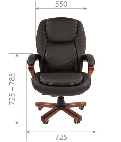 Кресло CHAIRMAN 408 кожа черная в Симферополе - изображение 1