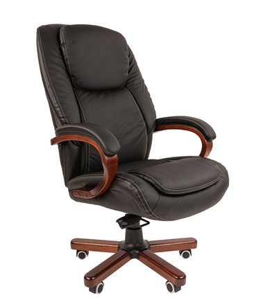 Кресло CHAIRMAN 408 кожа черная в Симферополе - изображение