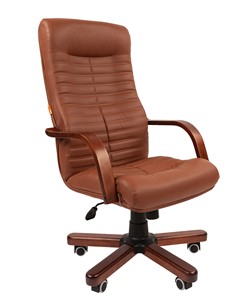 Кресло CHAIRMAN 480 WD, экокожа, цвет коричневый в Симферополе