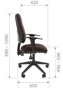Офисное кресло CHAIRMAN 661 Ткань стандарт 15-13 серая в Симферополе - предосмотр 4