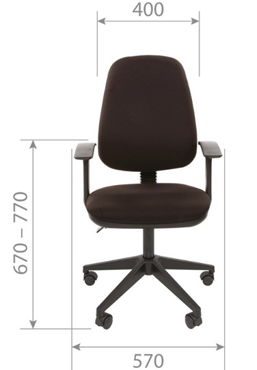 Кресло CHAIRMAN 661 Ткань стандарт 15-21 черная в Симферополе - изображение 3