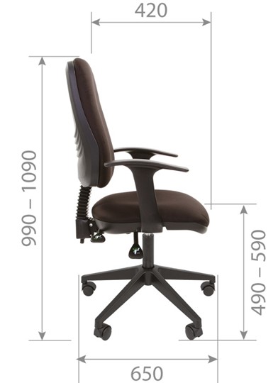 Кресло CHAIRMAN 661 Ткань стандарт 15-21 черная в Симферополе - изображение 4