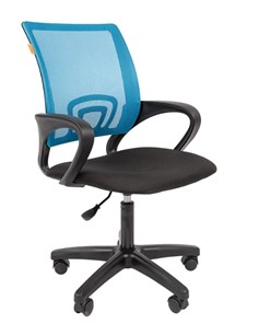 Компьютерное кресло CHAIRMAN 696 black LT, голубое в Симферополе