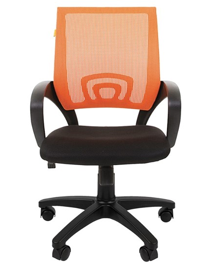Компьютерное кресло CHAIRMAN 696 black Сетчатый акрил DW66 оранжевый в Симферополе - изображение 4