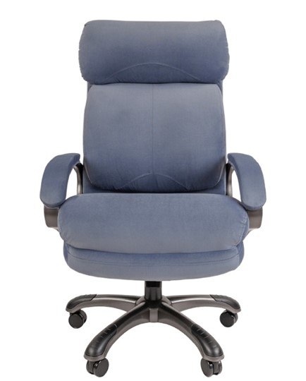 Кресло компьютерное CHAIRMAN HOME 505, велюр голубое в Симферополе - изображение 3