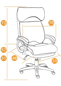 Офисное кресло DUKE флок/ткань, серый/серый, 29/TW-12 арт.14039 в Симферополе - предосмотр 27