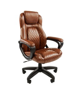 Кресло компьютерное CHAIRMAN 432, экокожа, цвет коричневый в Симферополе