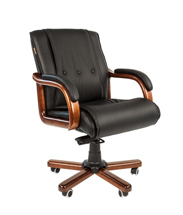 Компьютерное кресло CHAIRMAN 653M кожа черная в Симферополе - изображение